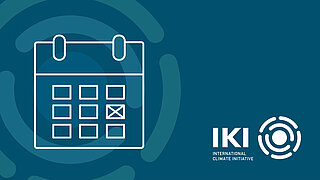 Das Symbolbild für Veranstaltungen der IKI zeigt ein Kalenderblatt und das IKI-Logo