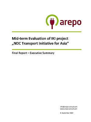Cover Mid-term Evaluation of IKI project  „NDC Transport Initiative for Asia”t