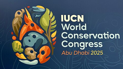 Logo of the IUCN World Conservation Congress 2025 in Abu Dhabi.