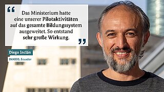 Ein Mann (Diego) und ein Zitat. 