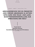 Cover "Zusammenfassung der Abschlussreview “Das Pariser Abkommen in Aktion: Upscaling von Wald- und Landschaftswiederherstellung zur Erreichung der NDCs”"