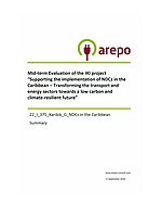 Cover "Executive Summary for the Mid-Term Evaluation "Supporting the implementation of NDCs in the Caribbean – transforming the transport and energy sectors towards a low-carbon and climate-resilient future (NDC-TEC)""