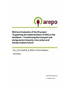 Cover "Executive Summary for the Mid-Term Evaluation "Supporting the implementation of NDCs in the Caribbean – transforming the transport and energy sectors towards a low-carbon and climate-resilient future (NDC-TEC)""