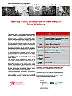 Cover Factsheet giz Pathways decarbonization transport Moldova