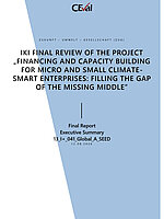 Cover "Executive Summary for the Final Review “Financing and capacity building for micro and small Climate-smart Enterprises: Filling the gap of the missing middle”"