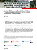 Cover The role of the United Nations Convention to Combat Desertification (UNCCD) in the UN Decade on Ecosystem Restoration