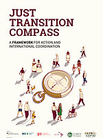 Cover of the publication titled "Just Transition Compass" 