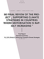 Cover "Executive Summary for the Final Review “Supporting climate strategies in countries where motorisation is rapidly increasing”"