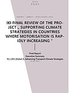 Cover "Executive Summary for the Final Review “Supporting climate strategies in countries where motorisation is rapidly increasing”"