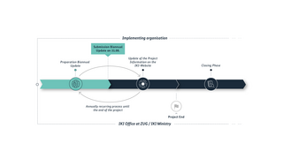 The process shown in the graphic is explained in the following paragraphs.