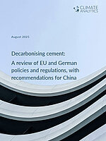 Cover of the publication "Decarbonising cement"