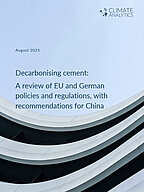 Cover of the publication "Decarbonising cement"
