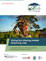 Cover Filling the Missing Middle - Innovative financing for small and growing  biodiversity enterprises in Malawi Financing Gap