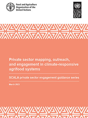 Coverbild eines Leitfadens über das Engagement des privaten Sektors zur nachhaltigen Landnutzung t