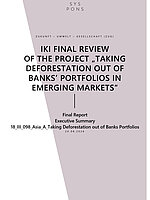 Cover "Executive Summary for the Final Review “Taking Deforestation out of Banks’ Portfolio in Emerging Markets”"