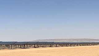 Solar park in desert