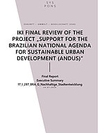 Cover "Executive Summary for the Final Review “Support for the Brazilian National Agenda for Sustainable Urban Development (ANDUS)”"