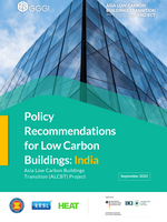 Cover "Policy Recommendations for Low Carbon Buildings: India"