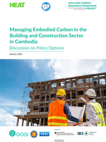 Cover "Managing Embodied Carbon in the Building and Construction Sector in Cambodia"