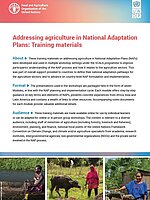 Cover Leaflet Addressing agriculture in National Adaptation Plans: Training materials
