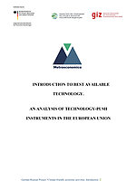 Cover "Introduction to Best Available Technology. An Analysis of Technology Push Instruments in the European Union"