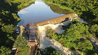 View of a hydropower plant in Uganda.