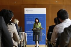 Woman holding a speech