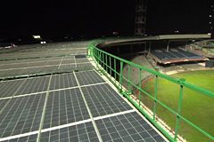 Solarcells on stadium roof