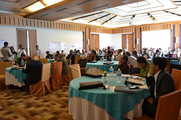 tables with workshop participants