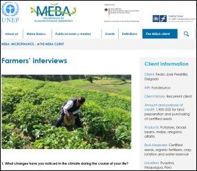 Screenshot of UN Environment website with videos and interviews; Photo: Screenshot unepmeba.org