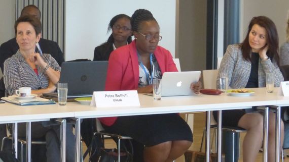 Speakers (from left to right): Petra Bollich (BMUB), Pacifica F. Achieng Ogola (MENR, Kenya) and Victoria Novikova (UNFCCC). Photo: GIZ