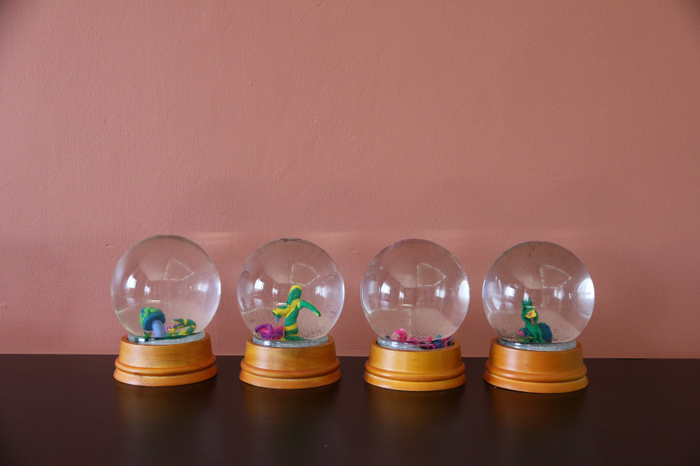 Storm Globes shows kids’ sculptures of things in their communities that are vulnerable to climate change; photo: © Catherine Sarah Young