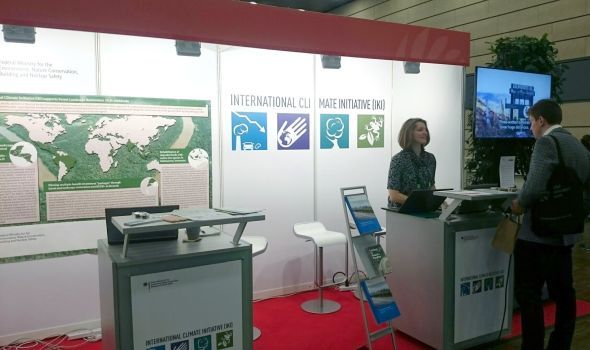 IKI-Stand im Deutschen Pavillon beim GLF 2017; Foto: PB IKI