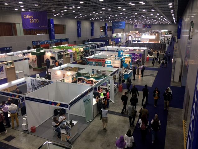 The exhibition rooms of the World Urban Forum 9; Photo: PB IKI