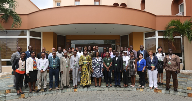 Teilnehmende der Süd-Süd-Lernveranstaltung zu REDD+ Safeguards für die Region Afrika in Accra. Foto: SNV