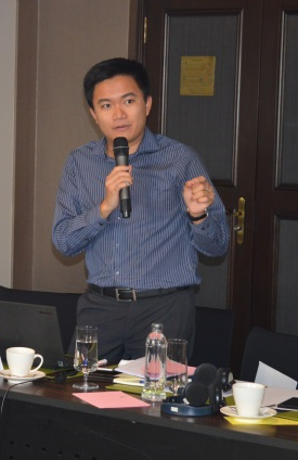 Huynh Hiep auf dem Green Energy Finance Specialist Seminar in Hanoi, 2017; Foto: RENAC