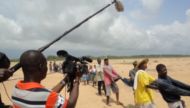 Dreharbeiten im Mono-Delta in Benin.