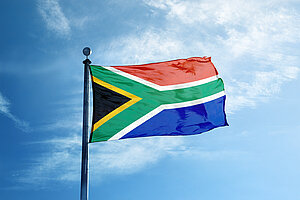 Die Flagge Südafrikas. t