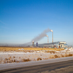 Kohlekraftwerk in Zentral-Kasachstan. Foto: Alexandr Yermolyonok