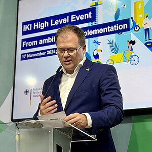 A man giving a speech