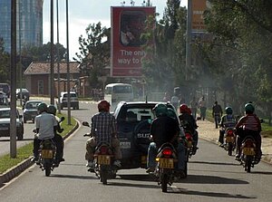 Pollution caused by internal combustion engines; Photo: Kampala, Uganda. Photo: UN Environment